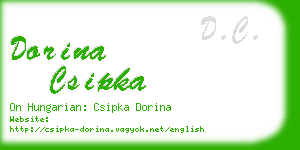 dorina csipka business card